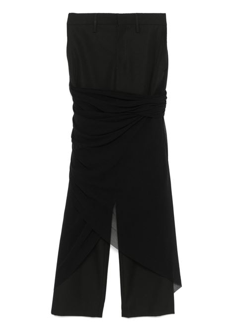 tailored pant mesh sarong woman black  JEAN PAUL GAULTIER | 25/34-F-PA189-C08400